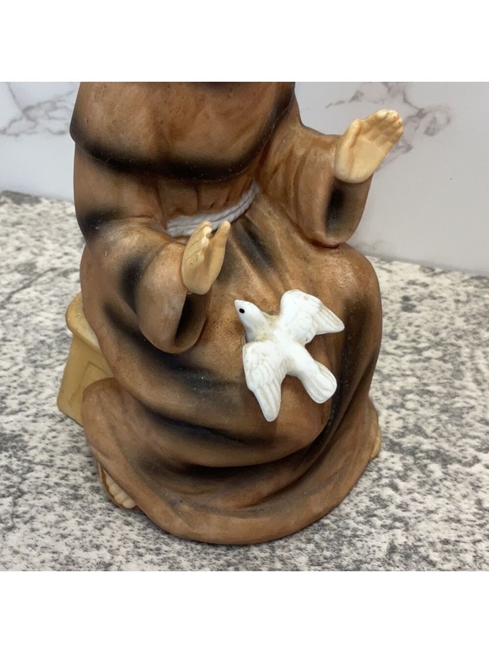 Vintage Sitting St. Francis of Assisi Catholic Sanmyro Japan Porcelain figurine - Picture 4 of 9